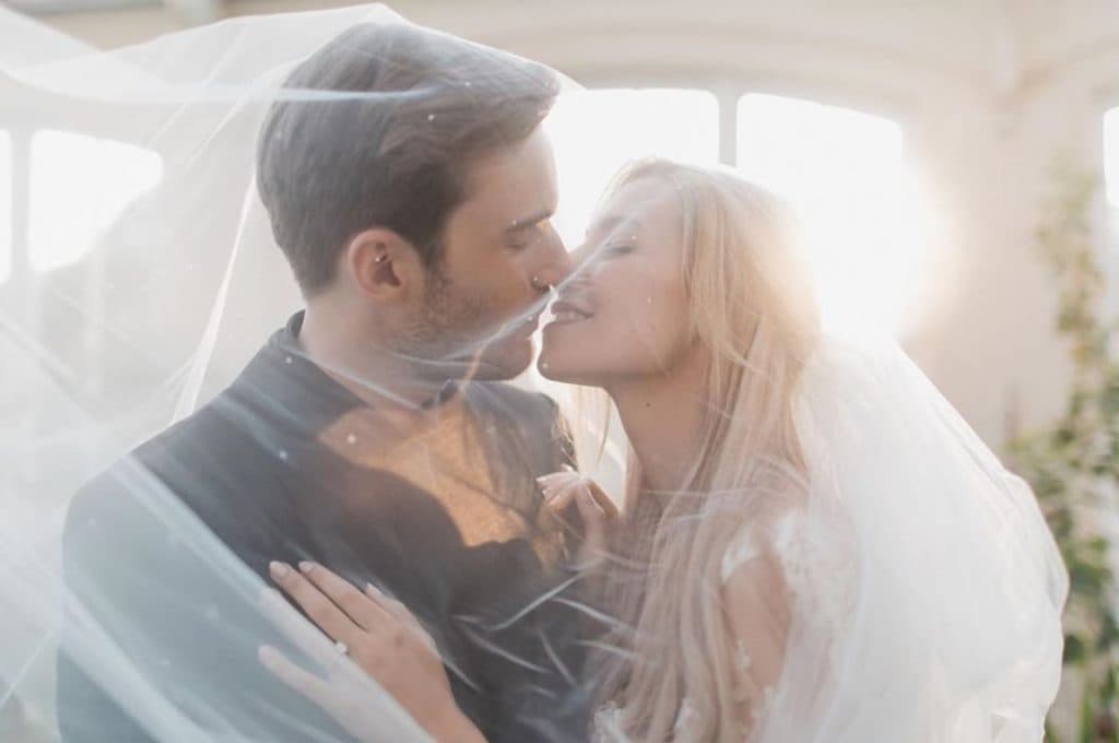 PewDiePie and Marzia Kjellberg at their wedding