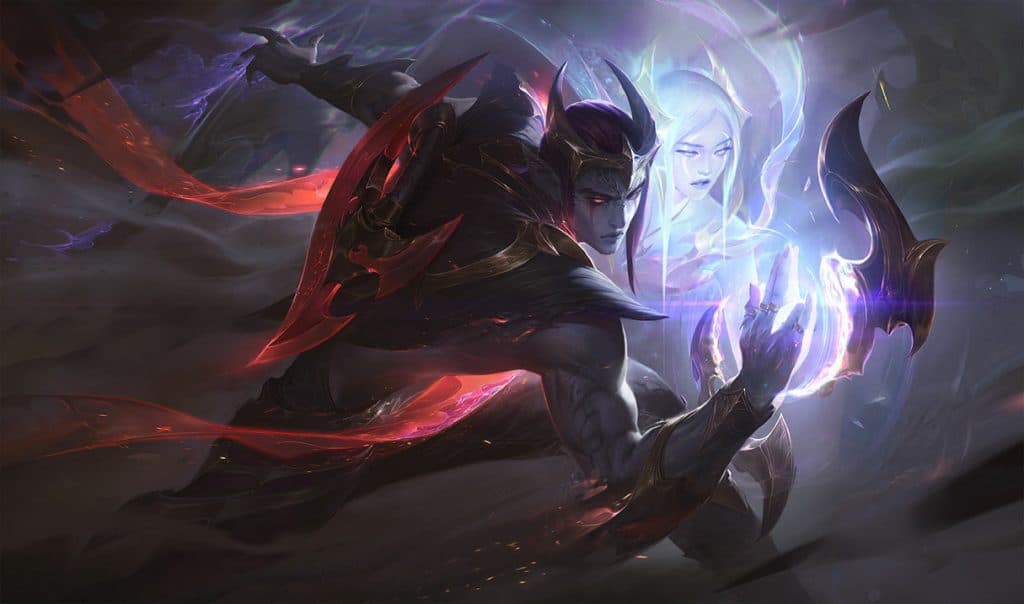 Aphelios Nightbringer skin splash