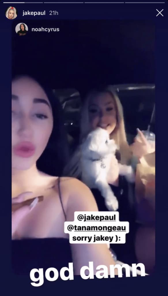 Jake Paul, Noah Cyrus - Instagram