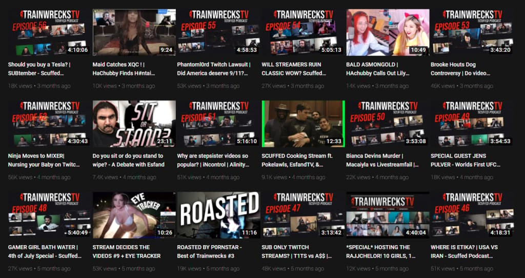 YouTube: TrainwrecksTV