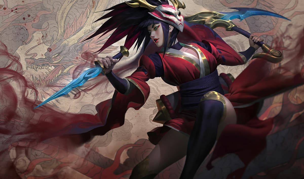 Blood Moon Akali skin for LoL