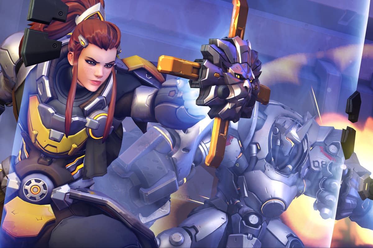 Brigitte and Reinhardt in Overwatch