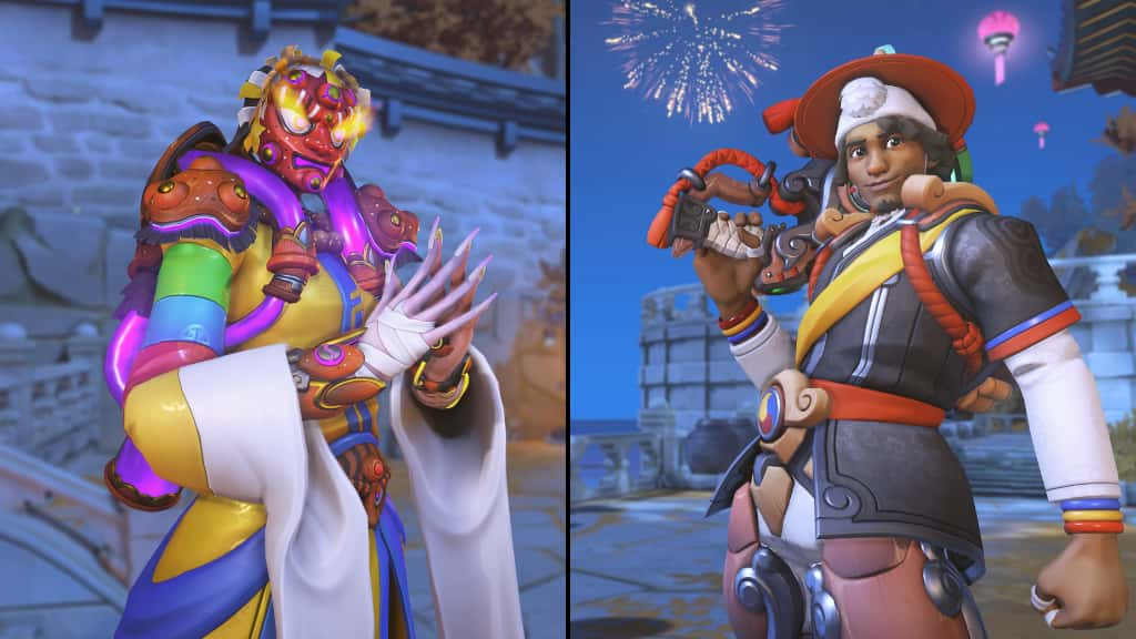 Mask Dancer Moira and Samul Nori Lucio skins for Overwatch