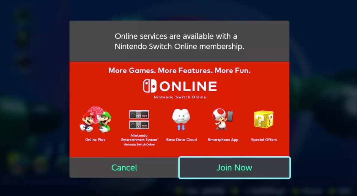 Nintendo Switch Online membership