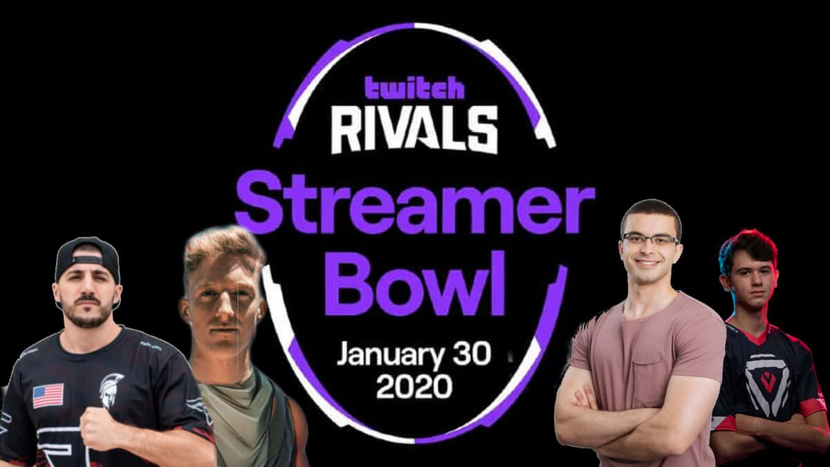 Fortnite Twitch NFL Streamer Bowl with Tfue, Nickmercs, Bugha, NickEh30