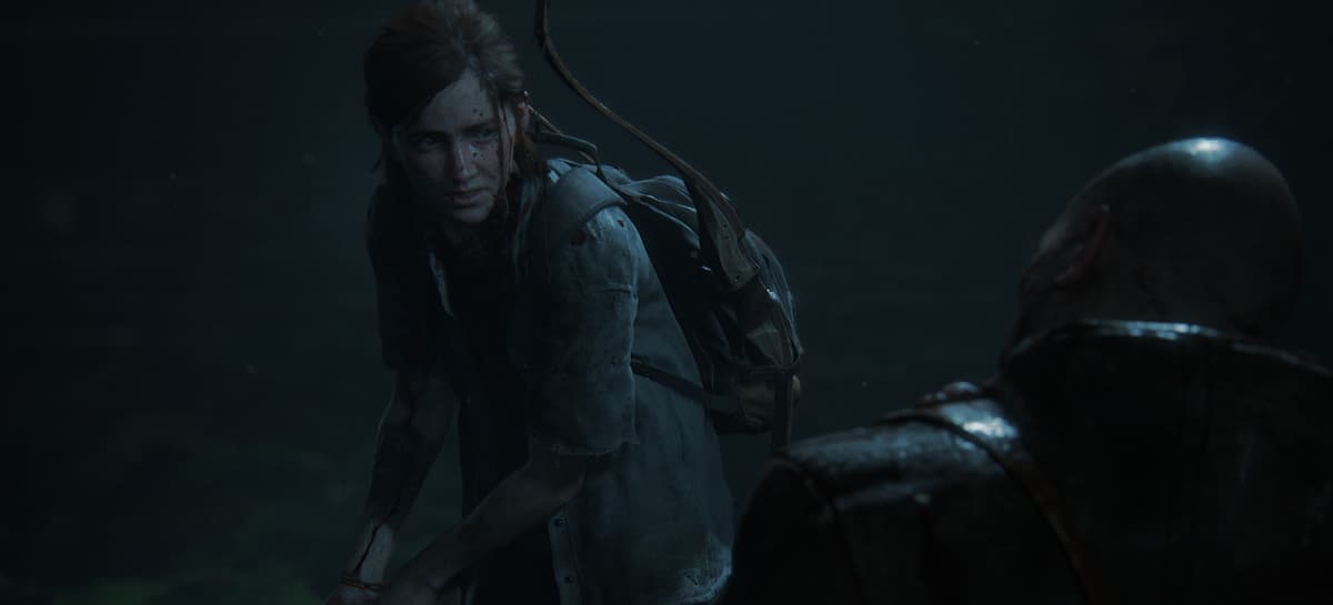 Ellie facing an enemy in the last of us 2