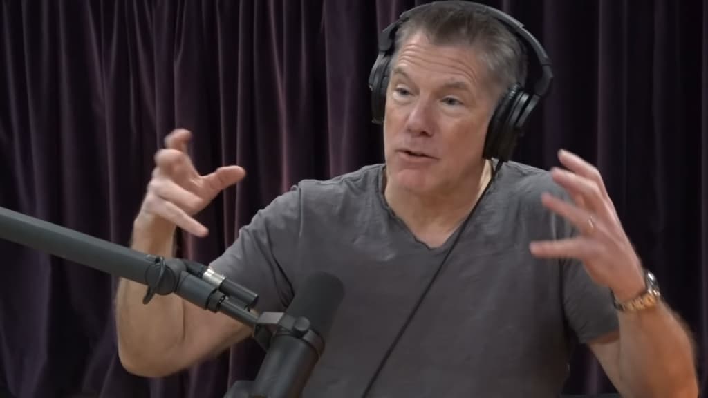 Mike Baker appearing on The Joe Rogan Experience. 