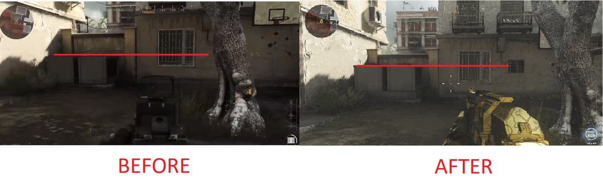 An image showing the changes made to Call of Duty: Modern Warfare.