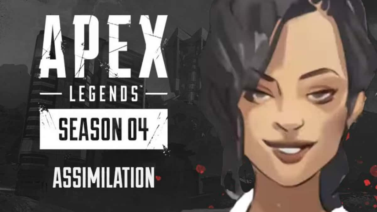 animated face of Rosie on black background with apex legends season 4 logo