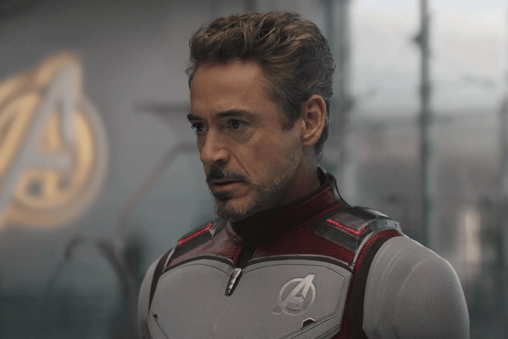 Robert Downey Jr as Iron Man in Avengers Endgame