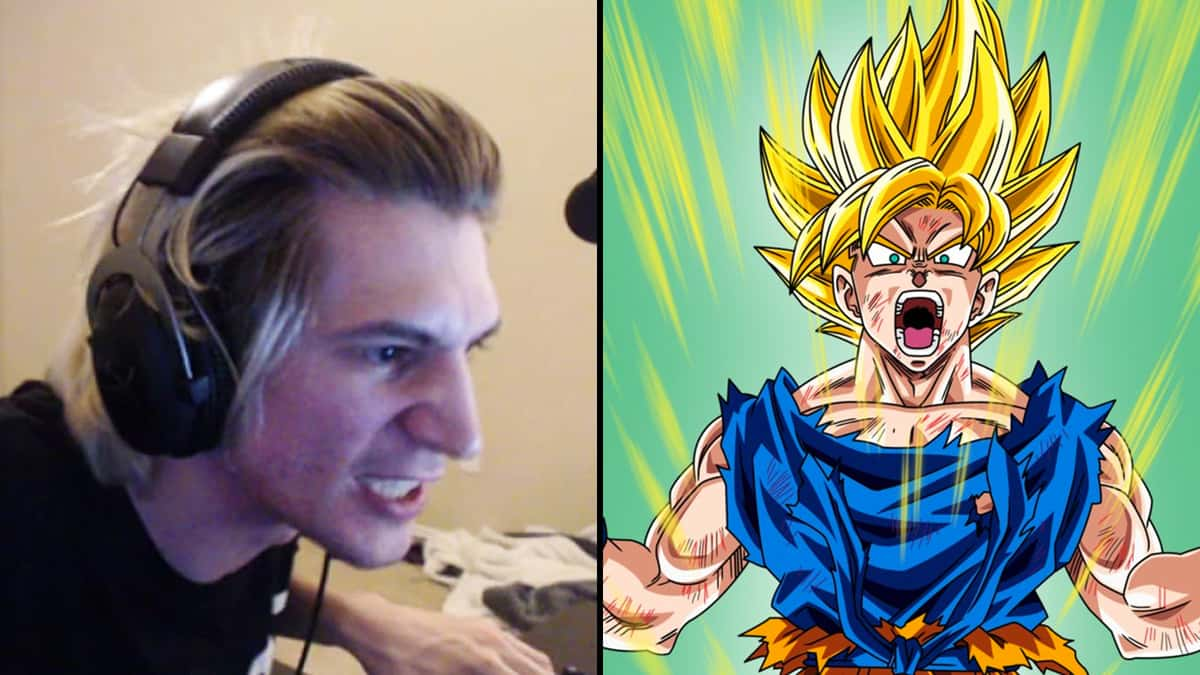 xQc went Super Saiyan during his Twitch stream.