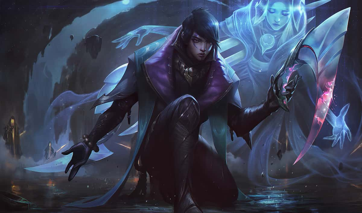 Aphelios splash art for League of Legends