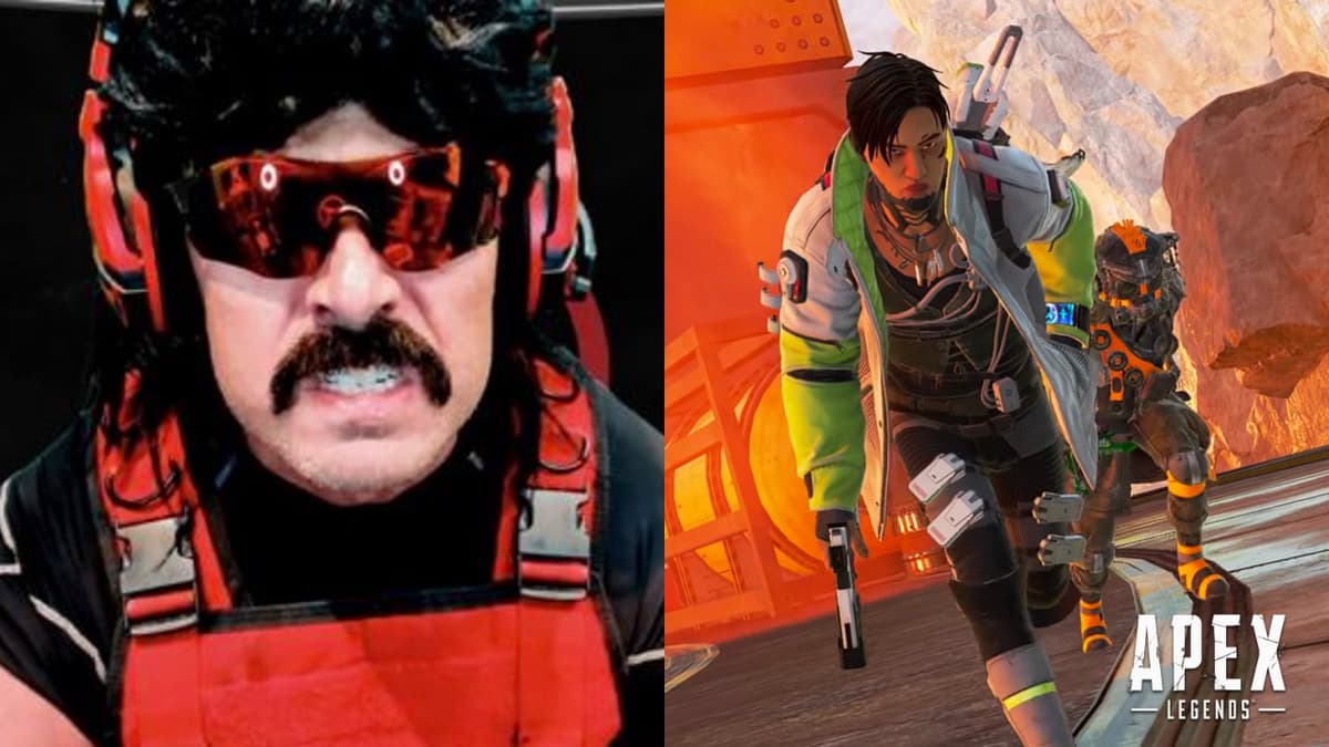 Dr Disrespect raging at Apex Legends