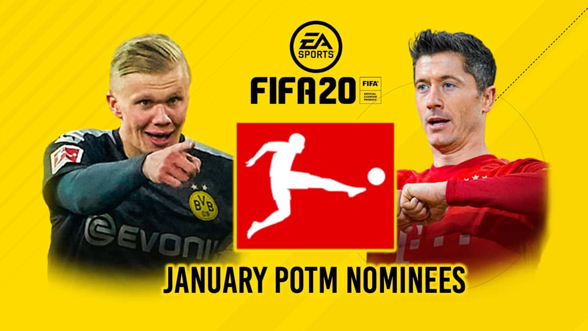 FIFA 20 Bundesliga POTM contenders Haaland and Lewandowski