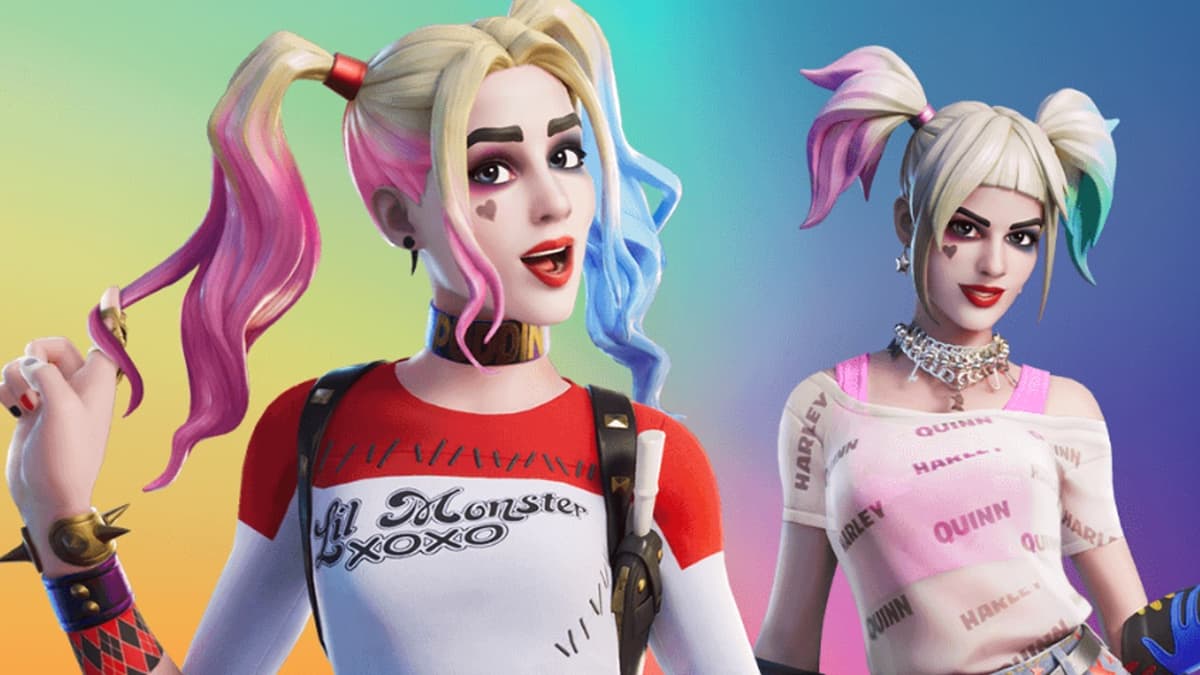 Harley Quinn skin styles in Fortnite