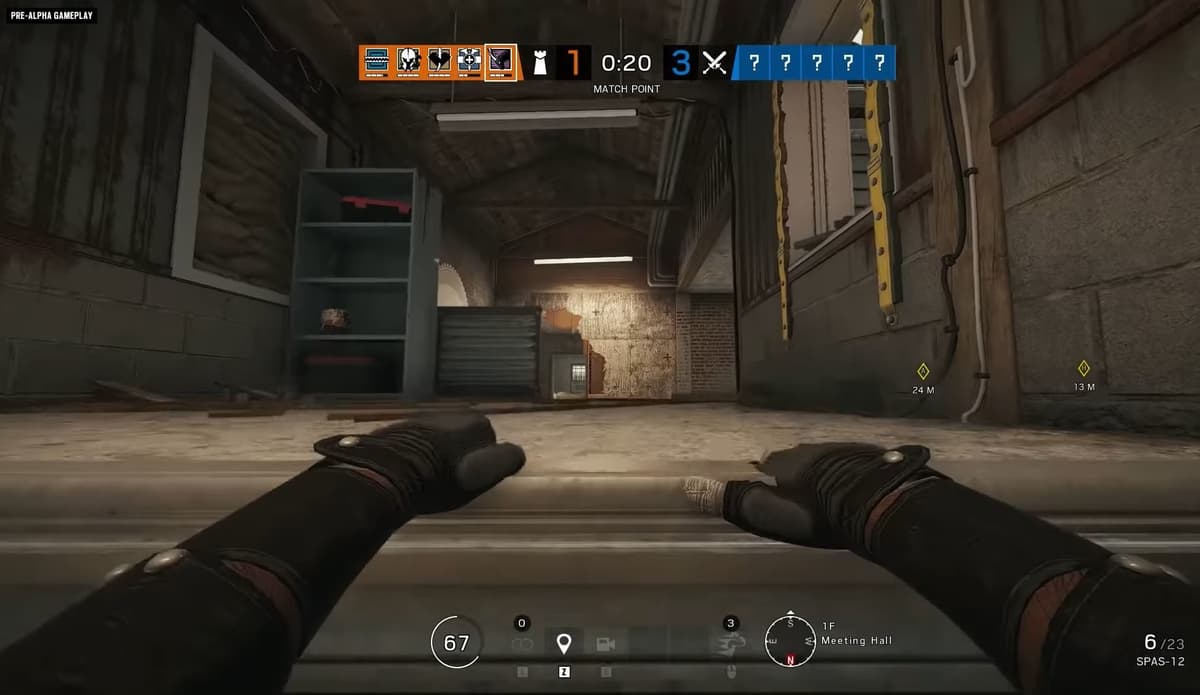 Oryx jumping up hatch in Rainbow 6