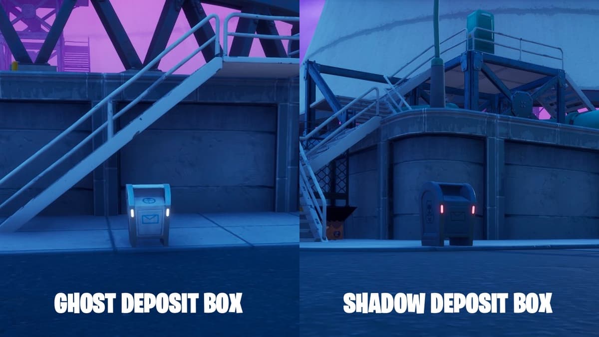 Deposit box locations at Fortnite's Steamy Stacks