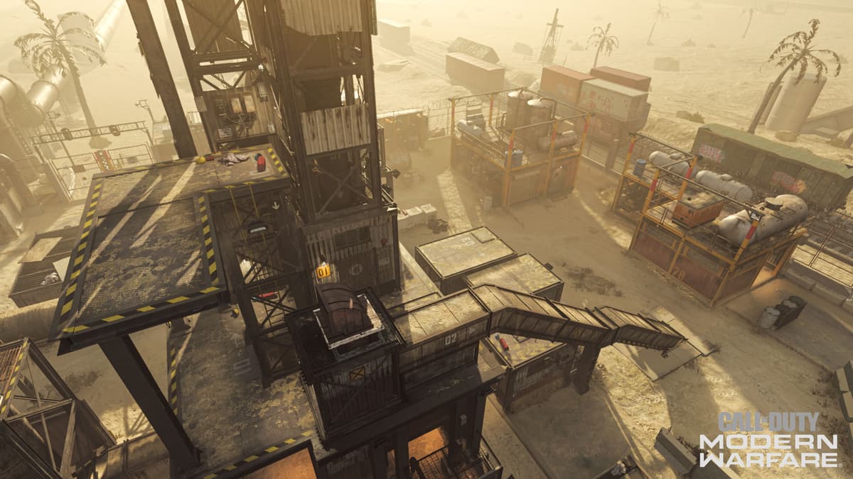 Center Tower in Rust on Modern Warfare.