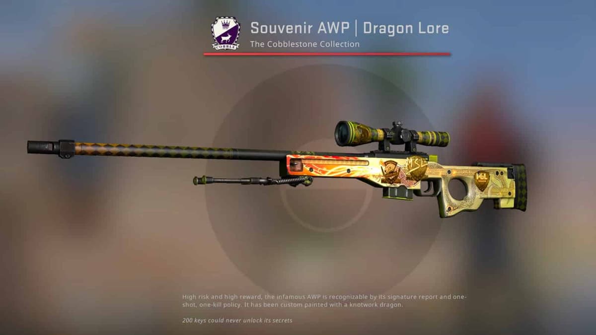 Souvenir AWP Dragon lore