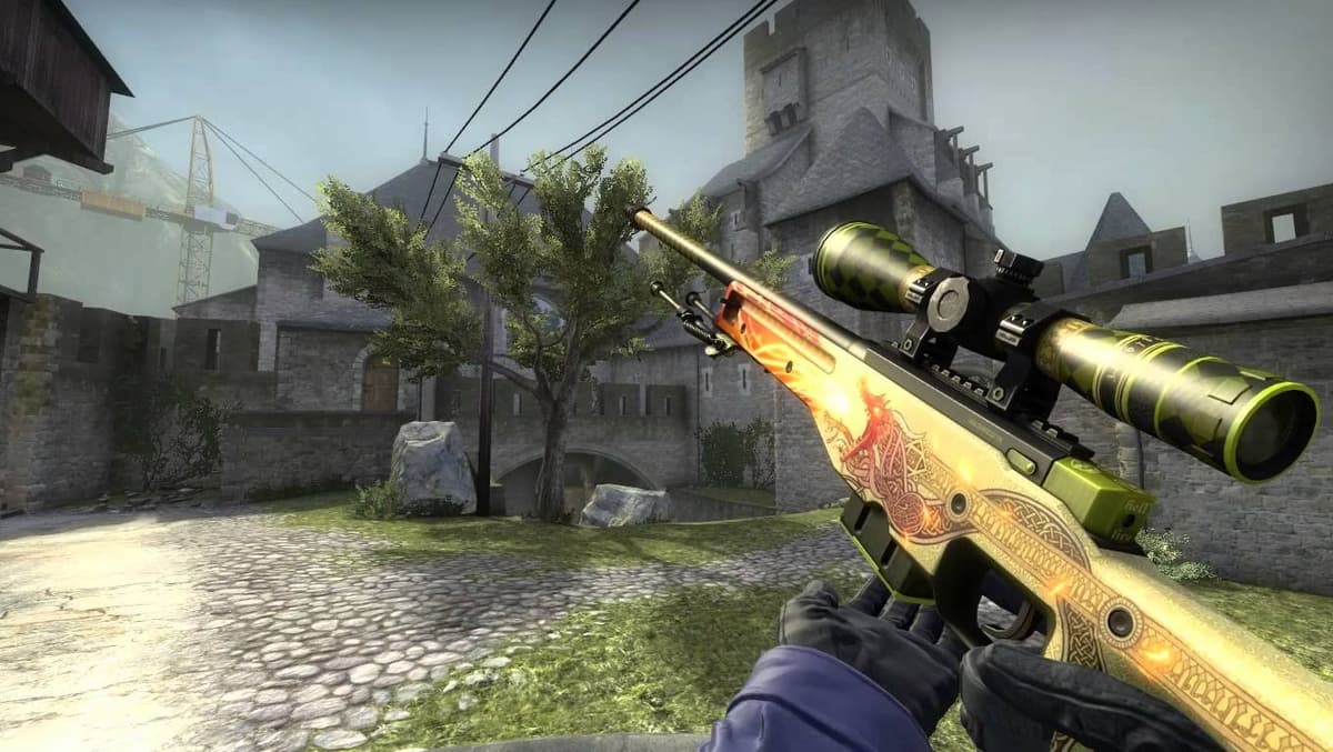 AWP Dragon Lore in CS:GO.