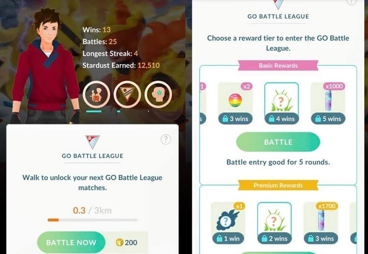 GO Battle League Rewards