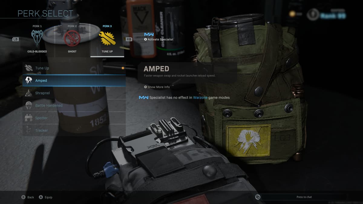 Amped perk in Warzone.