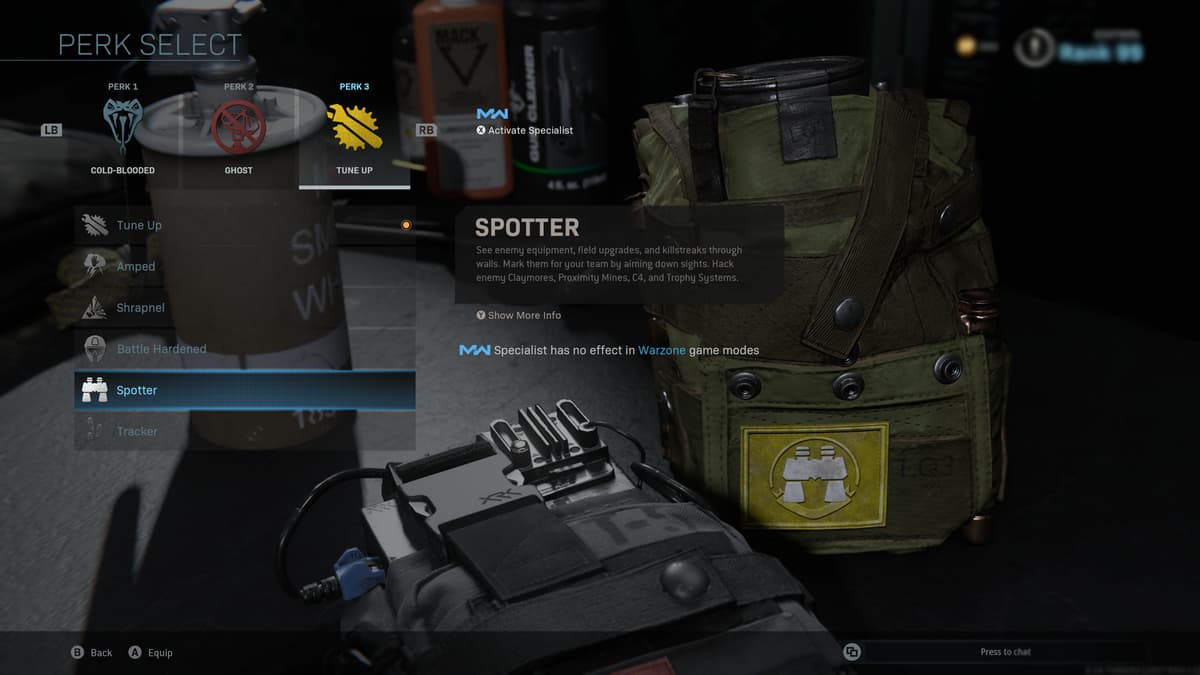 Spotter perk in Warzone.