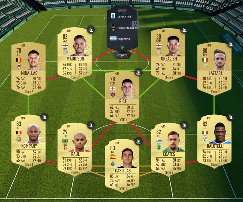 FUT 16 SBC solution in FIFA 20