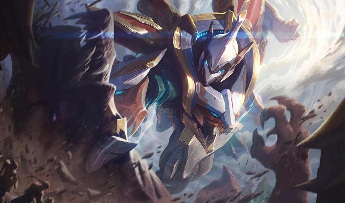 Mecha Kingdoms Sett splash art for League of Legends