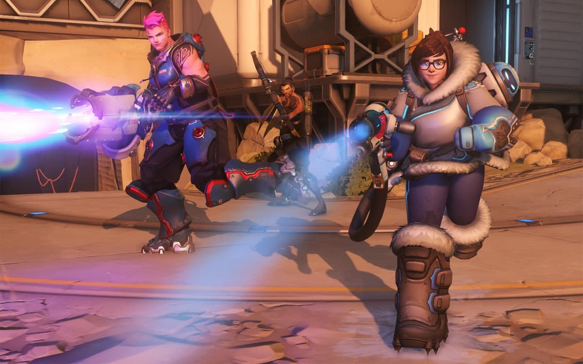 Mei with Zarya on Watchpoint: Gibraltar