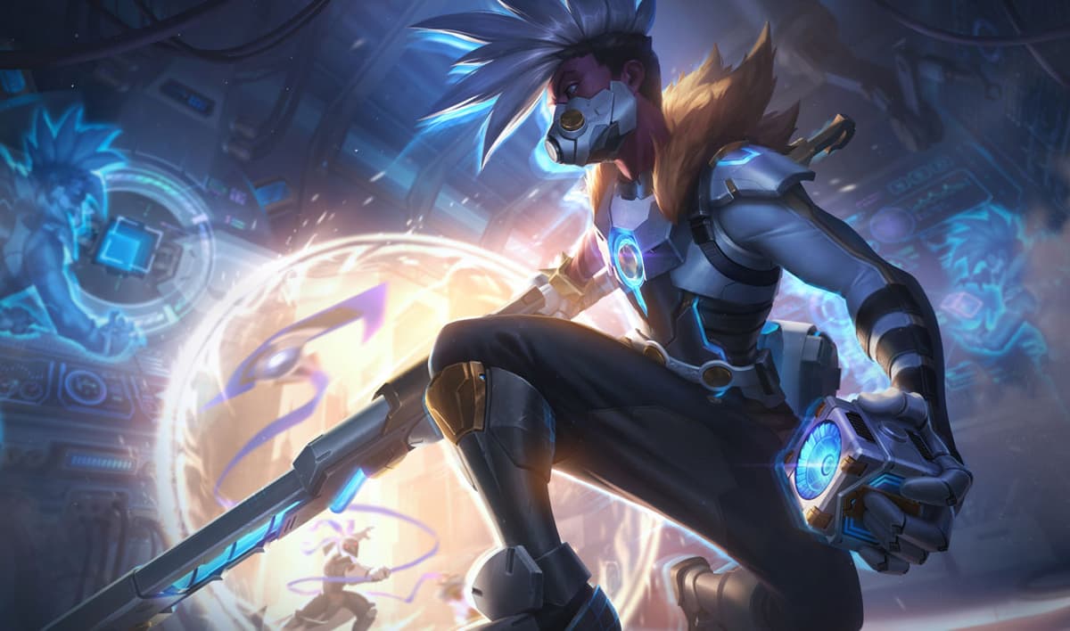 Pulsefire Ekko splash art for League of Legends