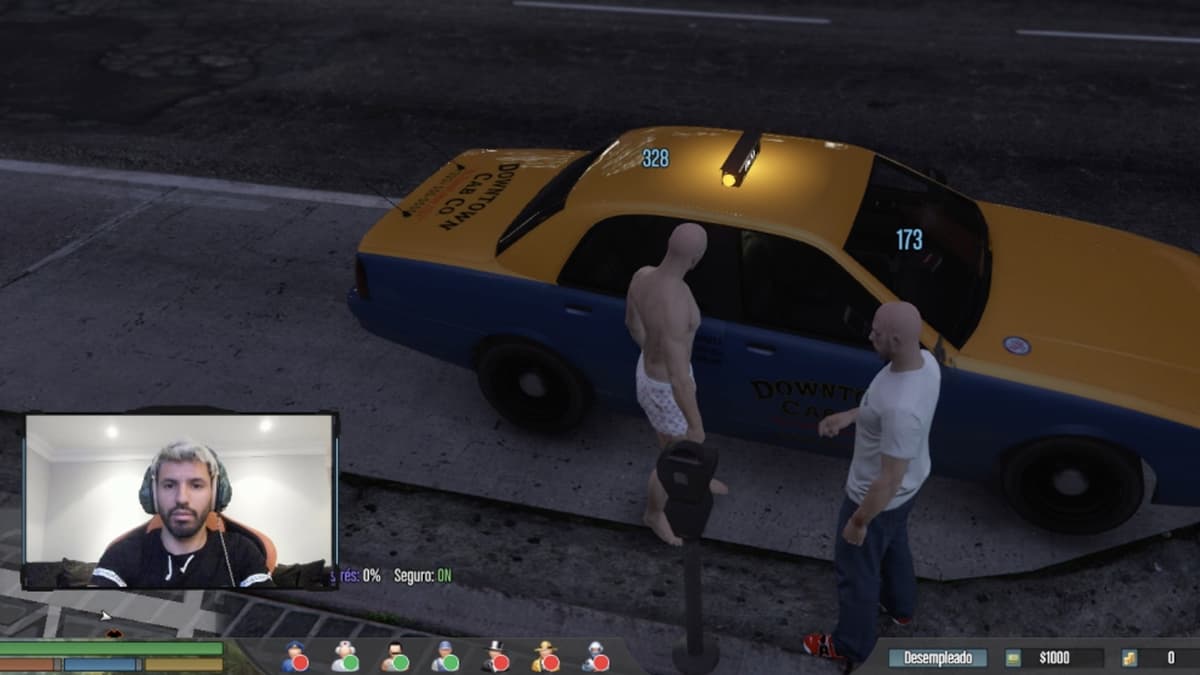 Aguero playing GTA on Twitch