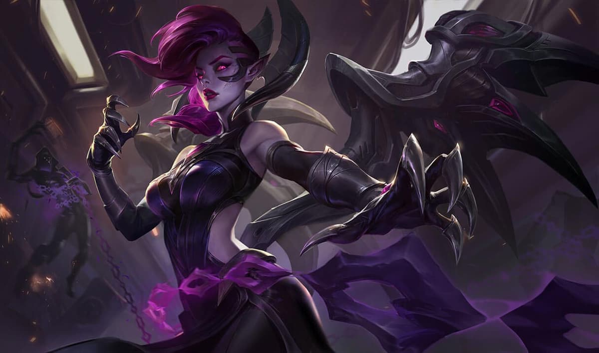 Blade Mistress Morgana splash art for League of Legends