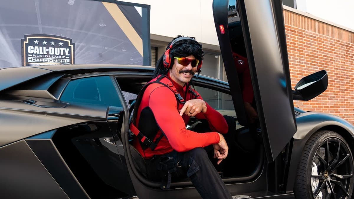 Dr Disrespect in a Lamborghini