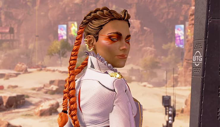 Loba in Apex Legends turning round