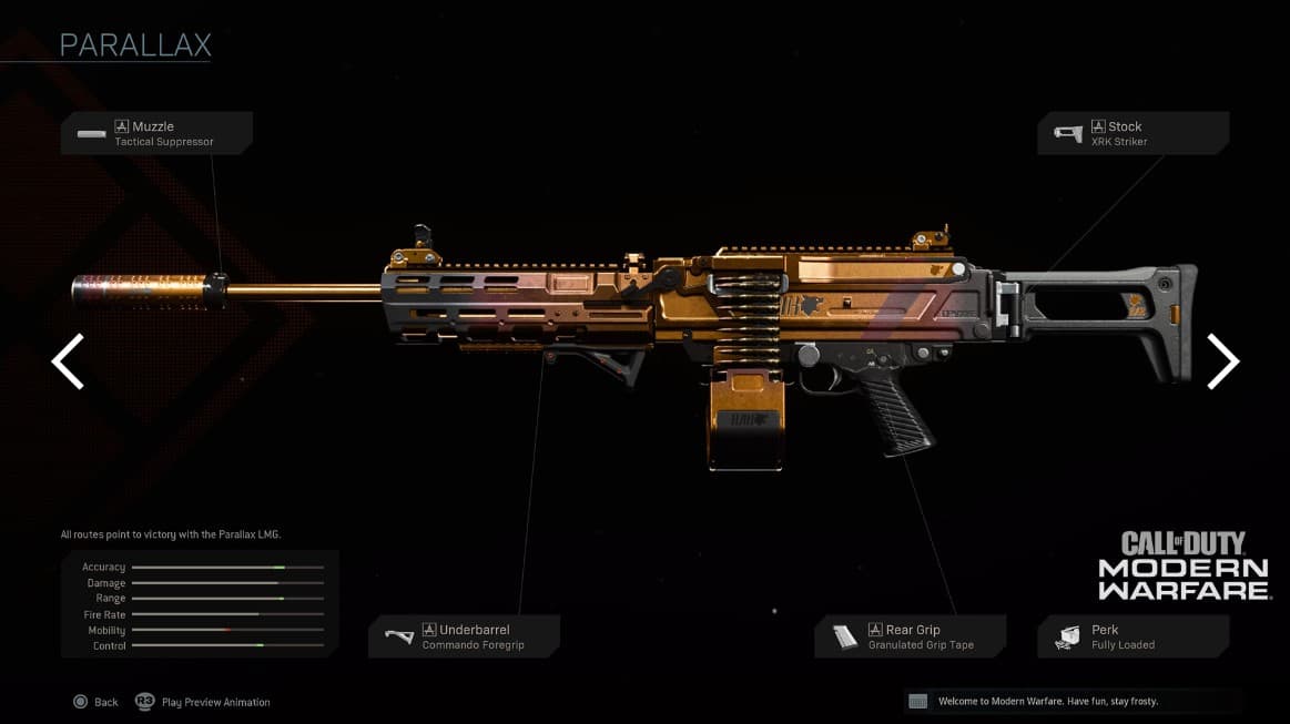 Parallax LMG in Modern Warfare.