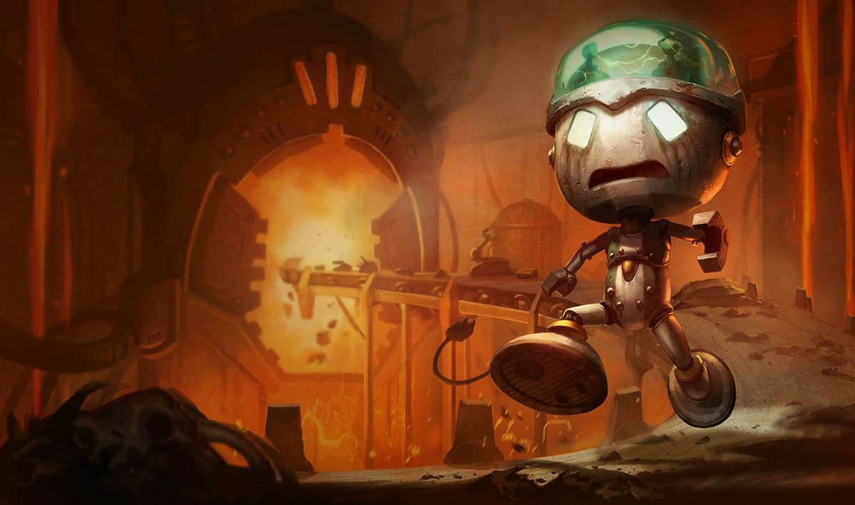 Sad Robot Amumu splash art for League of Legends