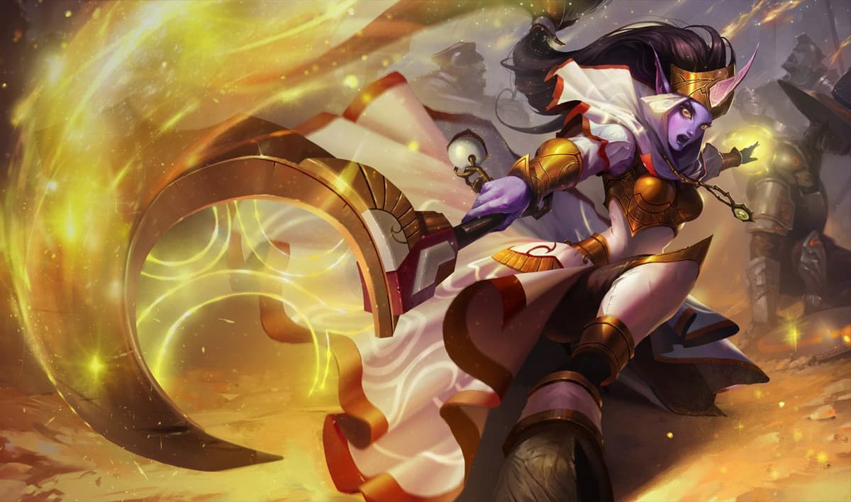 Celestine Soraka splash art for League of Legends