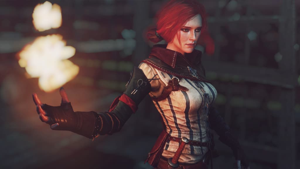 Triss Merigold conjuring a spell.