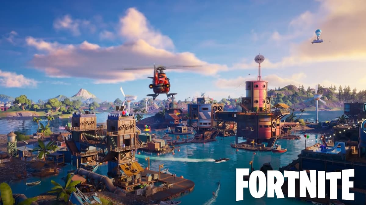 Fortnite trailer screenshot with logo