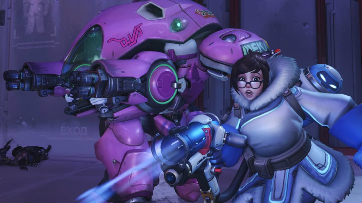 Mei freezes while D.va faces foes on Volskaya