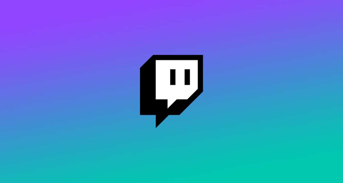 Twitch glitch logo on blue background