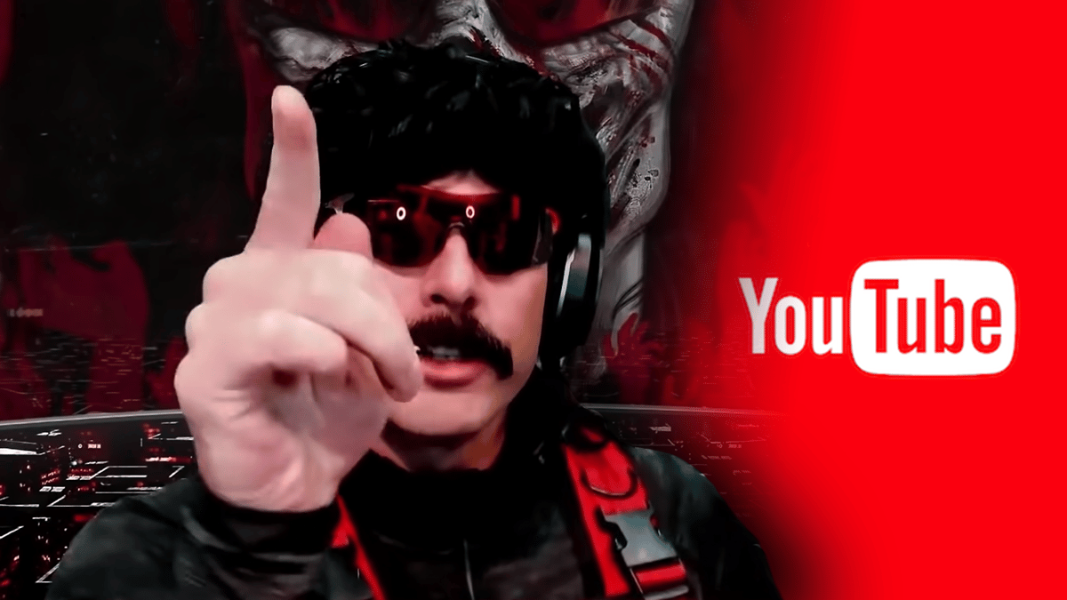 dr disrespect next to youtube logo