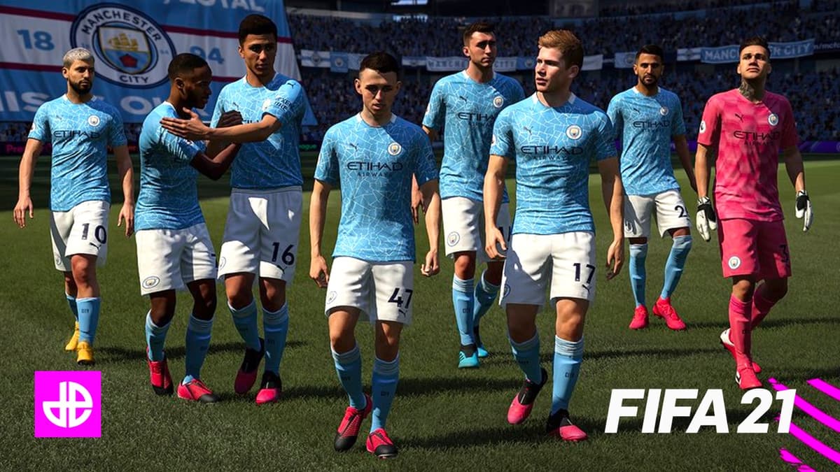 Manchester City players FIFA 21 Kevin De Bruyne, Phil Foden, Ederson, Laporte, Aguero, Sterling, Rodri