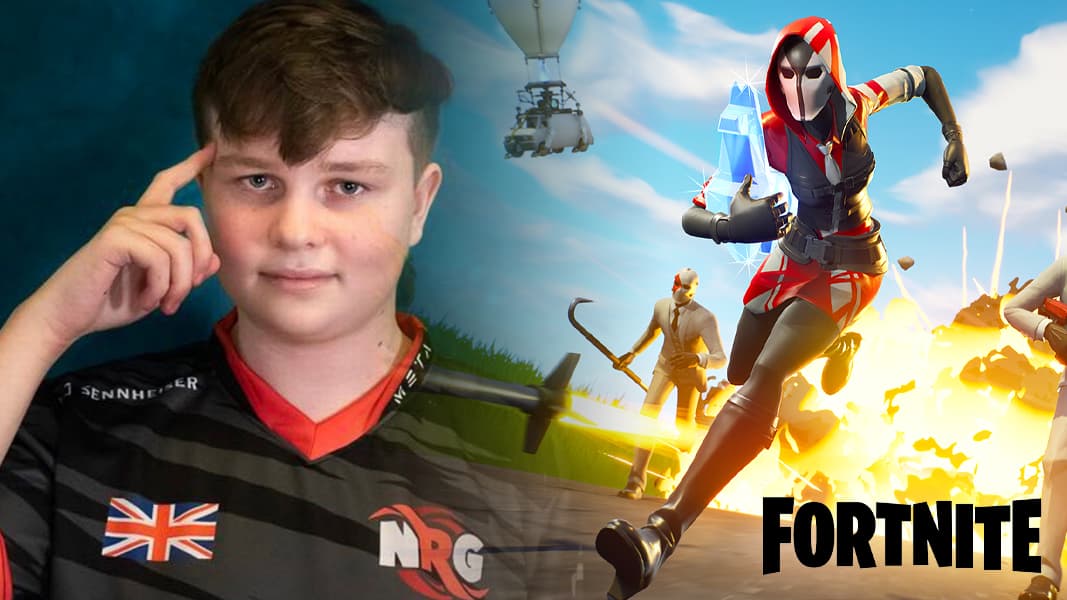 Benjyfishy next to Fortnite Chapter 2 and logo