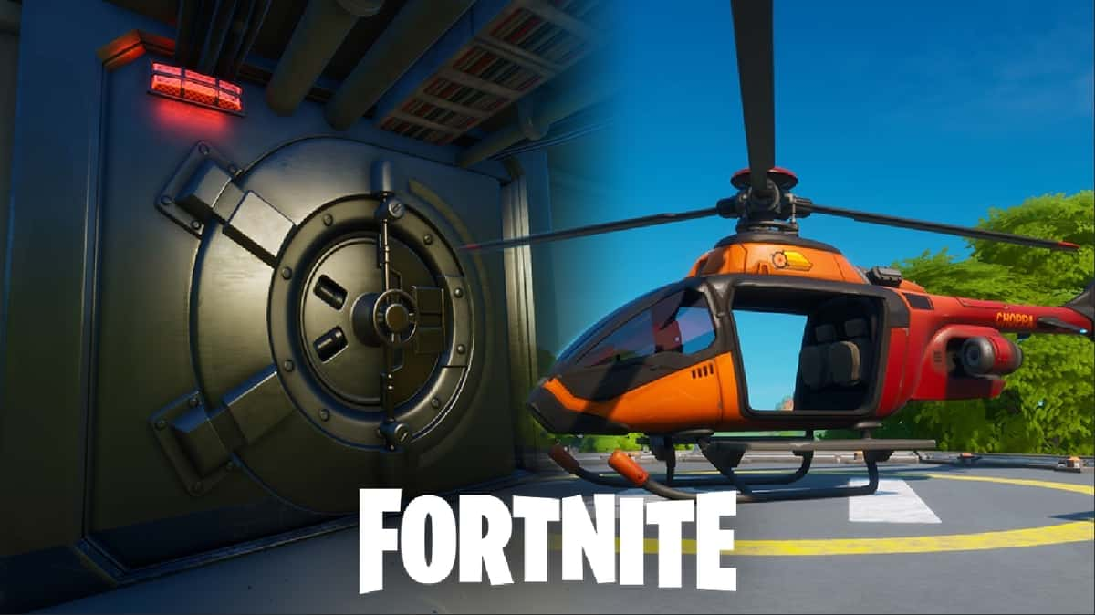 Fortnite's loot vault and choppa vehicles