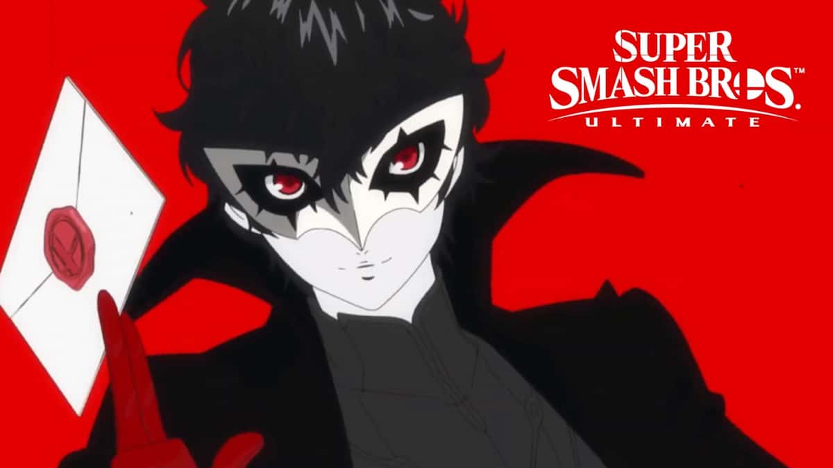 Joker holding an envelope in Super Smash Bros Ultimate