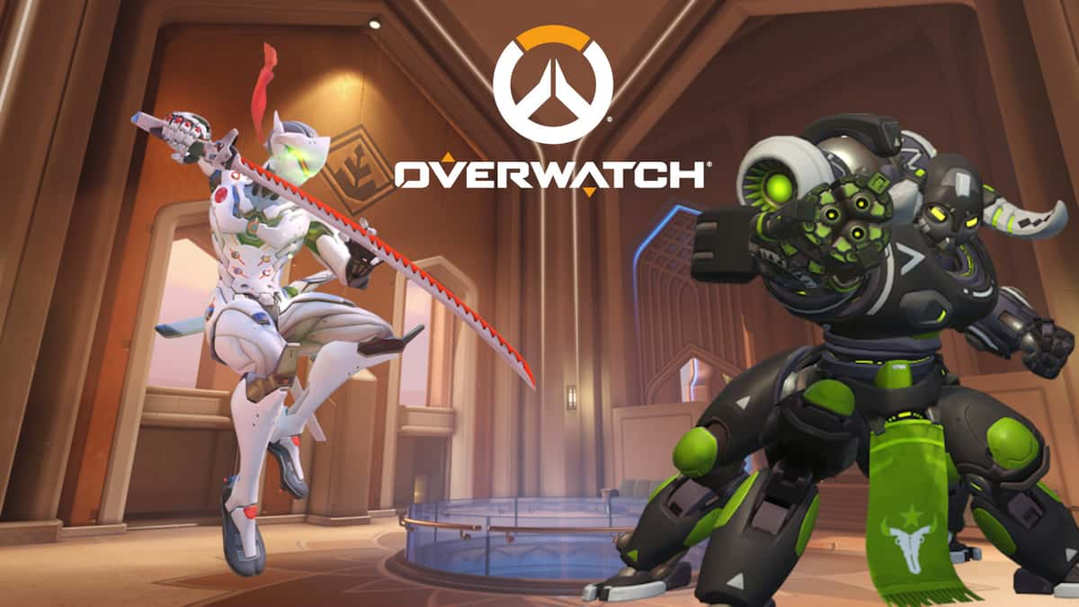 Genji and Orisa in Overwatch