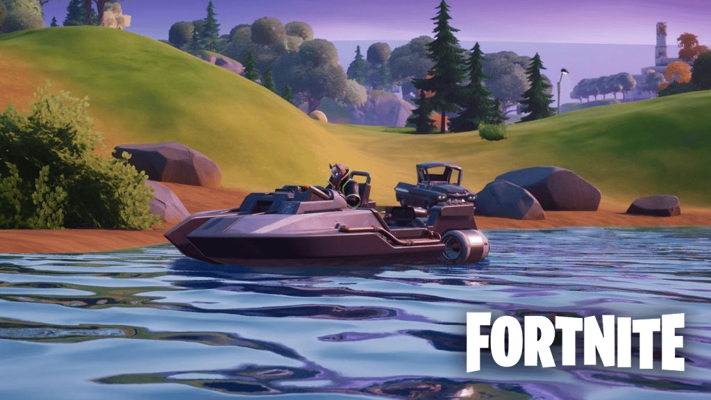 Boat sitting in water in Fortnite