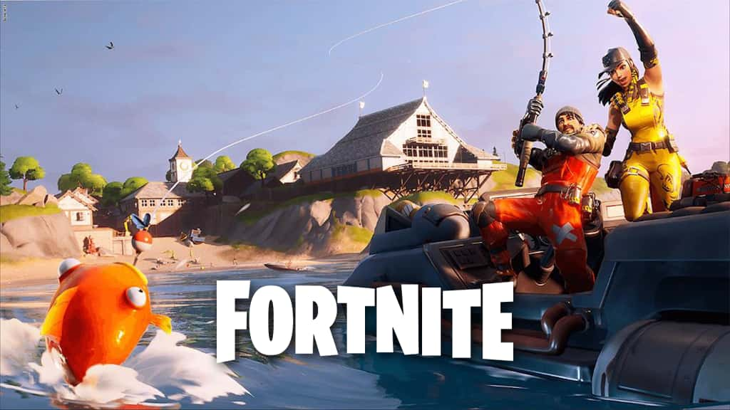 Fortnite players fishing in Chapter 2